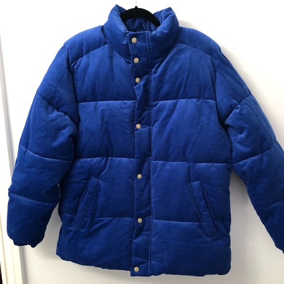 Blue Corduroy Puffer Jacket | Poshmark